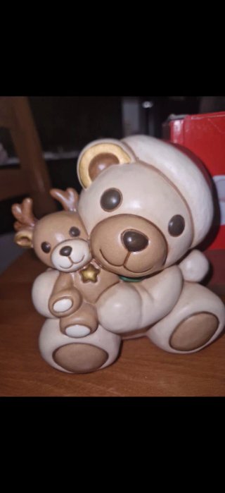 Orsetto Thun con renna e cappello Natale