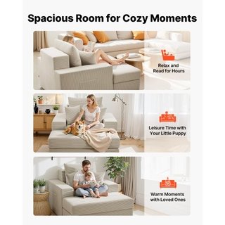 Chaise longue, chaise longue modulare senza strutt