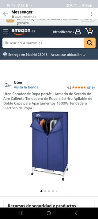 Secadora para ropa