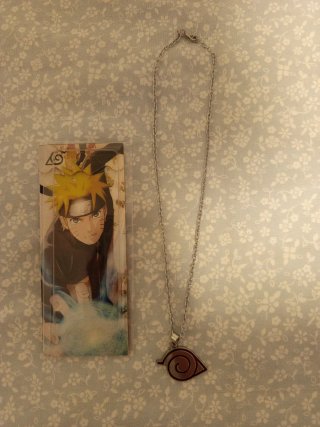 Colgante Naruto Hoja Plateado