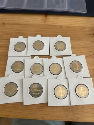 11 Monedas 2 Euros Luxemburgo
