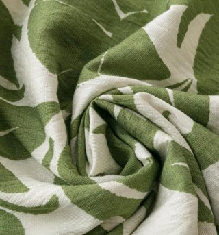 Vestido midi estampado verde