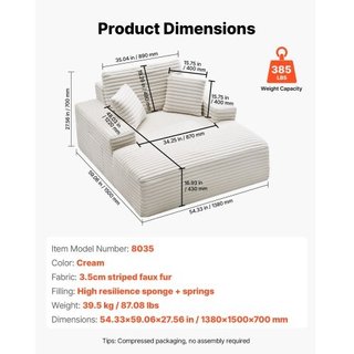 Chaise longue, chaise longue senza struttura da 13