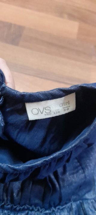 Abito bambina 5-6 anni denim laminato