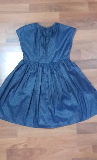 Abito bambina 5-6 anni denim laminato