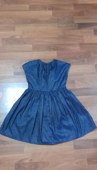 Abito bambina 5-6 anni denim laminato