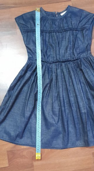Abito bambina 5-6 anni denim laminato