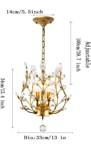 Lampara Candelabros de cristal K9 Lámpara colgante