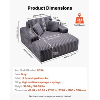 Chaise Longue, Chaise Longue da Interno Senza Stru