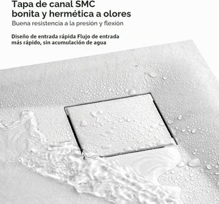 EMKE Plato de ducha 90 x 90 cm, plato de ducha de