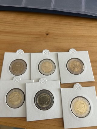 6 Monedas 2 Euros Países Bajos