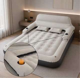 Colchón Hinchable Queen Size con Respaldo Integrad