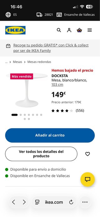 Mesa comedor redonda