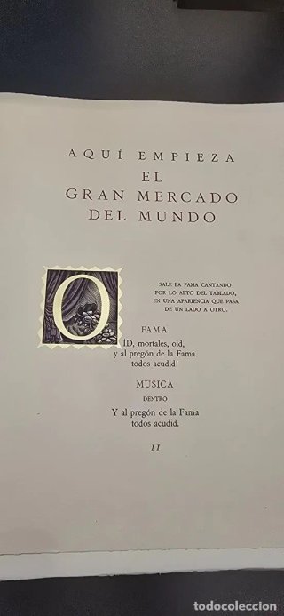 Il Grande Mercato del Mondo. Calderón de la Barca