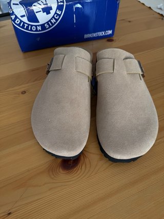 Sandalias Birkenstock Boston Beige Talla 44