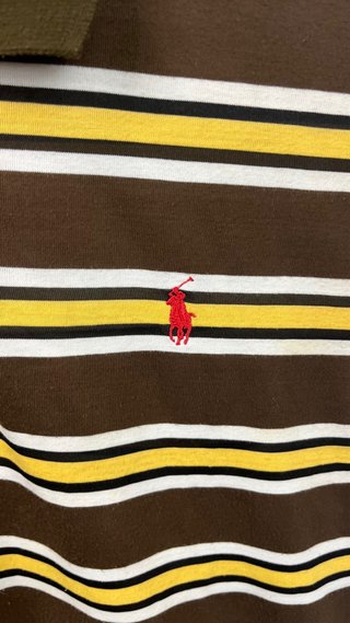 Polo Ralph Lauren Vintage a Rayas Marrón y Amarill