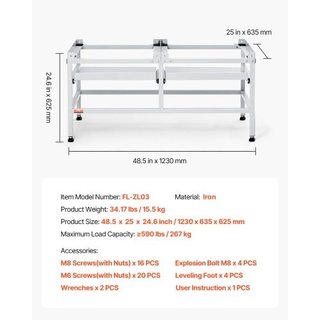 Supporto per lavatrice, lavanderia lavatrice 48,5x