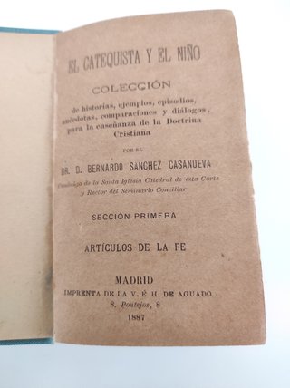 Libro El Catequista y el Niño (1887)