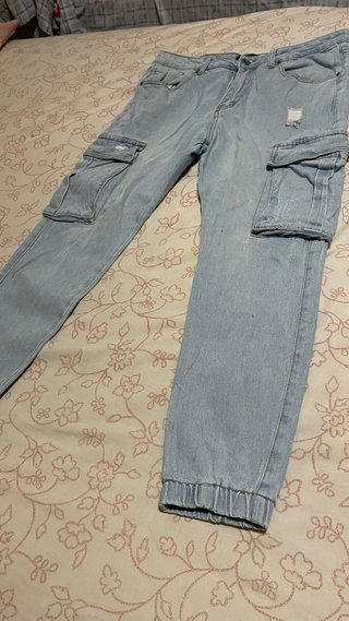 Vaqueros cargo FIXMAN azul claro .