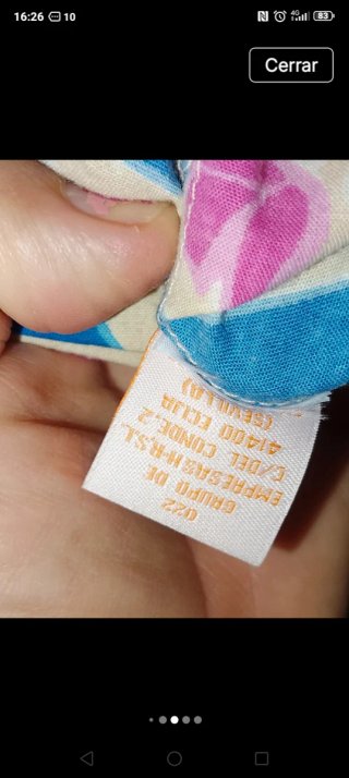 Vestido de algodón, con cristales azules talla 44