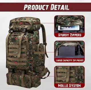 Mochila Táctica Militar 65L Camuflaje