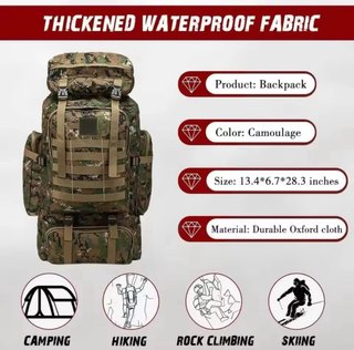 Mochila Táctica Militar 65L Camuflaje