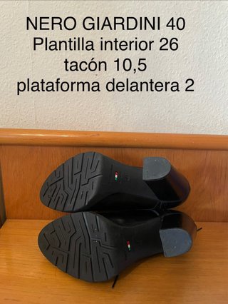 NERO GIARDINI - zapatos oxford tacón plataforma 40