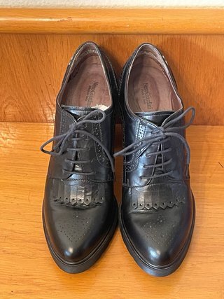 NERO GIARDINI - zapatos oxford tacón plataforma 40