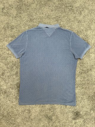 Polo Tommy Hilfiger azul estampado slim talla L