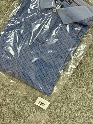 Polo Tommy Hilfiger azul estampado slim talla L