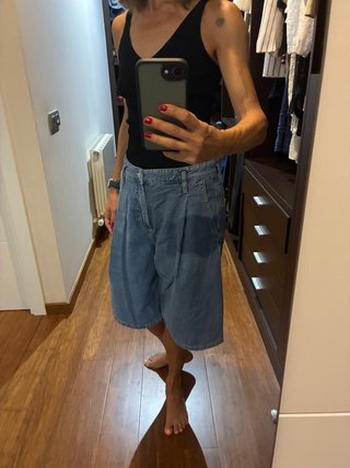 pantalón bermuda vaquera Mango