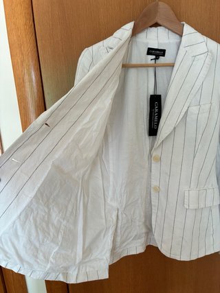 Blazer chaqueta blanco de lino verano Talla L