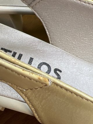 Sandalia Pitillos charol tacón T. 35,38,39,40,41