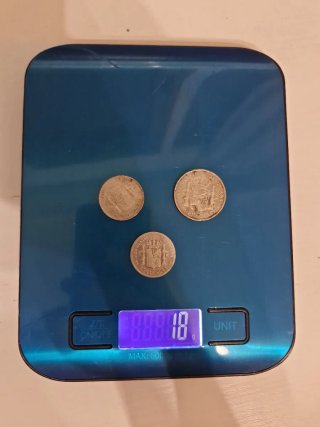 3 monedas de plata españolas 1882 y 1903