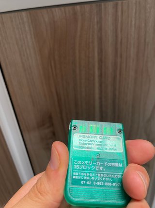 Memory Card Sony PS1 Originale SCPH-1193 Verde Tra
