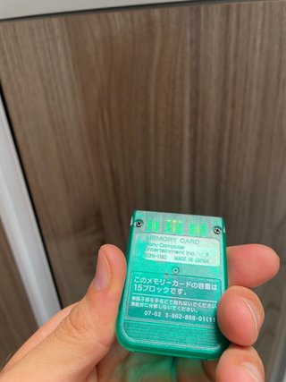Memory Card Sony PS1 Originale SCPH-1193 Verde Tra
