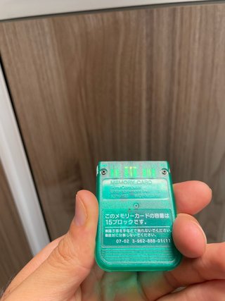 Memory Card Sony PS1 Originale SCPH-1193 Verde Tra