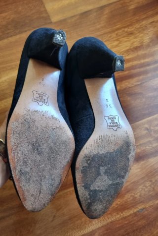 Zapatos de ante, tacón