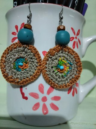 Pendientes étnicos crochet