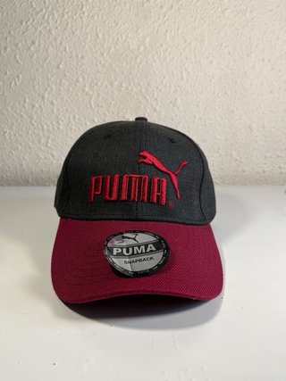 Gorra Puma Snapback Negra y Roja | Ajustable |