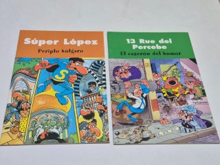 Un Comic Mortadelo y Filemon . Super Lopez , etc