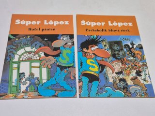 Un Comic Mortadelo y Filemon . Super Lopez , etc