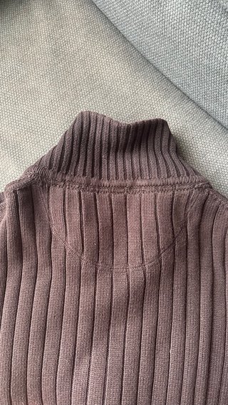 Jersey Tommy Hilfiger cremallera marrón Talla L