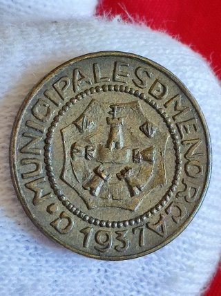 España República Menorca Vale Por 10 Céntimos 1937