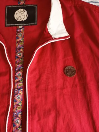 Pretty Green vintage chaqueta harrington roja XXL