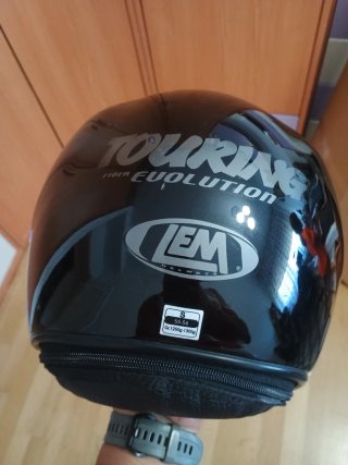Casco moto talla s negro brillante