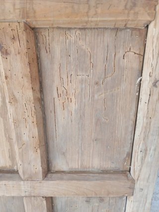 Puerta antigua madera cuarterones capuchina 215x57