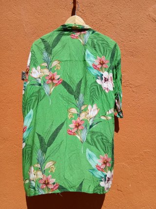 Kimono Verde con flores