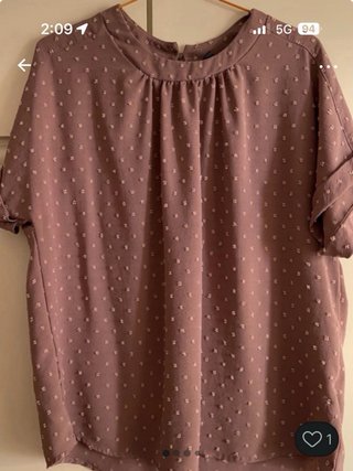 Blusa Shein topo/taupe con relieve bordado