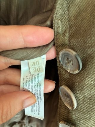 Blazer chachaquetde lino caqui Massimo Dutti L